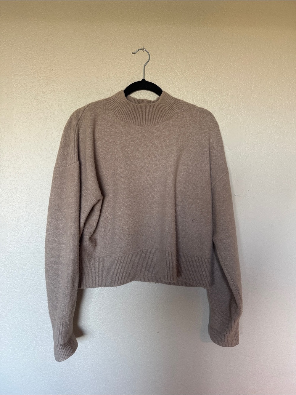 & Other Stories Cozy Mock Neck Women's Sweater - Taupe